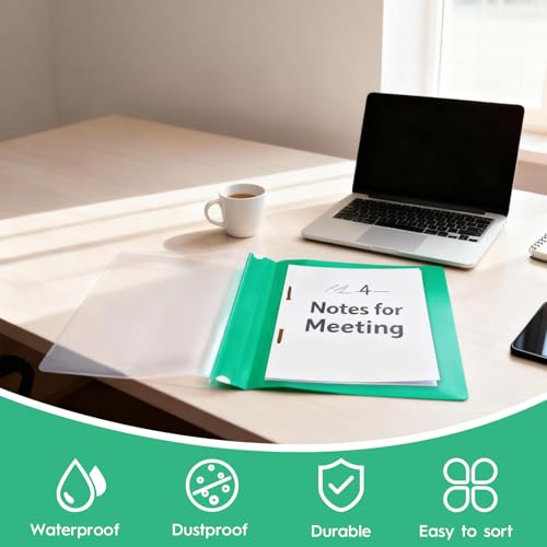 20 Stück Schnellhefter A4 Plastik Stabil, Hefter A4 in 10 Farben, Schnellhefter Plastik Stabil, Plastikhefter Set Bunt aus PP Kunststoff, Hefter für Schule Studium Büro Zuhause