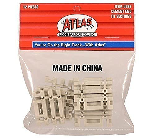 Cement End Tie Section (12) HO Scale Atlas Trains