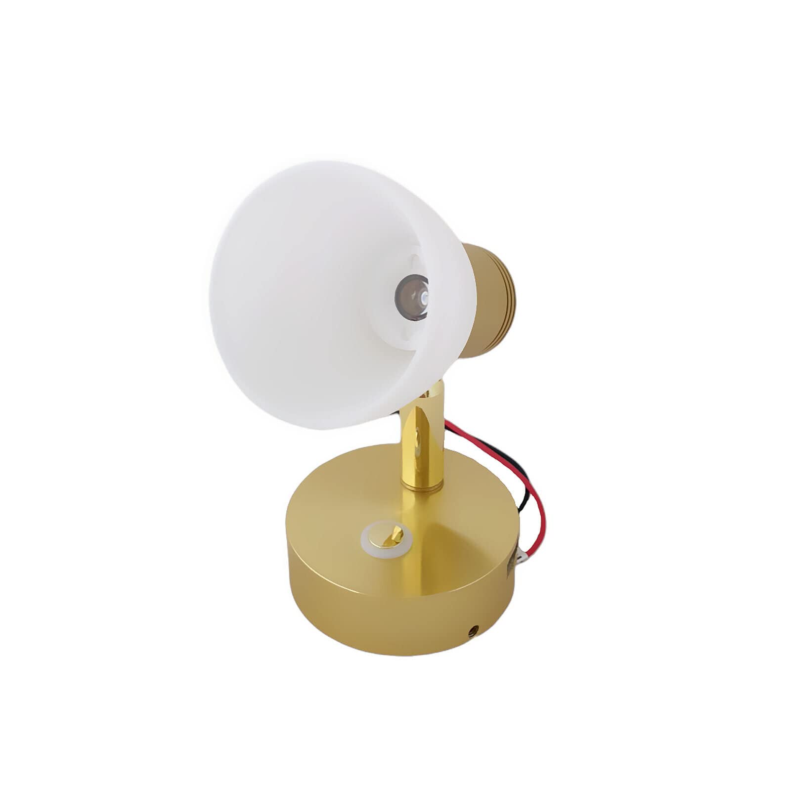 MARVIX Luz de lectura LED 12 V 24 V Acabado de latón Spotlight Touch Control Dimmer Switch & Puerto USB Motorhome Caravana Campervan Barco Lámpara