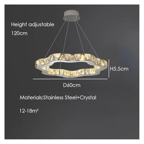 Lustre cristal design pour salon moderne avec plafonnier LED chic étoile d'or