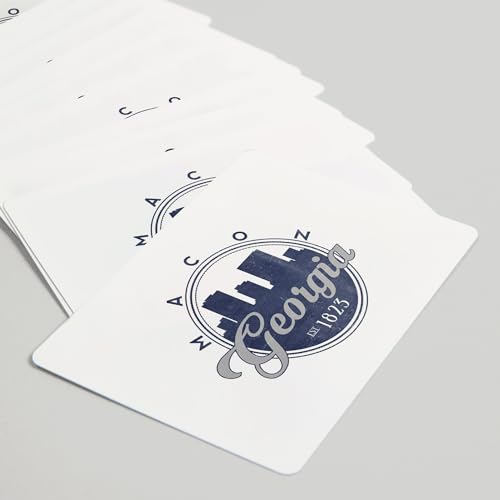 Baraja de cartas Macon Georgia, 52 cartas tamaño póker miniatura 5