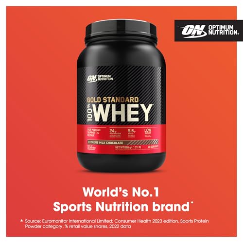 Optimum Nutrition Gold Standard 100% Whey Muscle Building and Recovery Protein Powder With Naturally Occurring Glutamine and BCAA Amino Acids, Extreme Milk Chocolate Flavour, 28 Servings, 896 g - Image 3