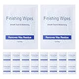 JECOMPRIS Toallitas Limpiadoras para Eliminar Cera Corporal, 20 Piezas, Individualmente Envueltas, Almohadillas para Depilación, Uso Profesional y Doméstico, Aptas para Todo Tipo de Piel,