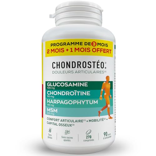 Granions - GRANIONS - CHONDROSTÉO Douleurs Articulaires Pilulier - 90 JOURS - 3 MOIS - 270 comprimés