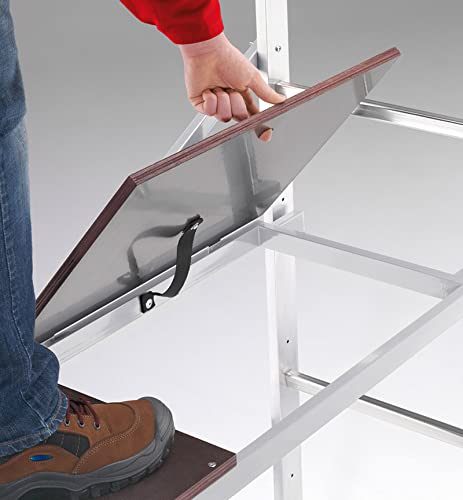 Echafaudage roulant d'escalier intérieur et extérieur 2,5m/4,5m en aluminium Hailo HobbyStep H5
