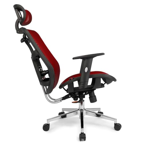 Cadeira Office DT3 Diana, ergonomica em Mesh Vidartex™, apoio de cabeça 3D, braços 2D e pad anatômic