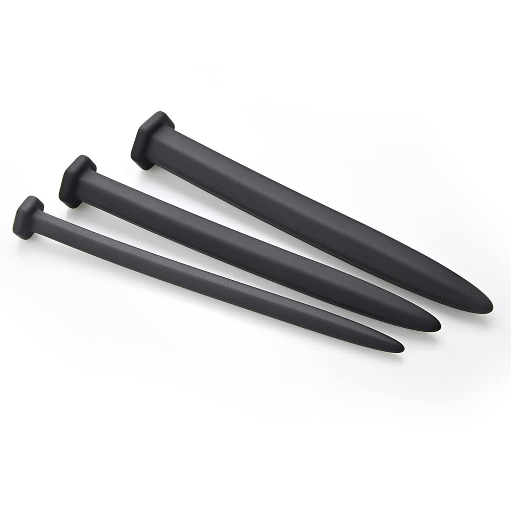 Roluck Un set di 3 tappi uretrali in silicone Set di dilatatori uretrali Perle di silicone Dilatatore del pene Uomini Masturbazione Plug uretrale Giocattoli sessuali
