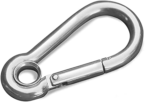 KIMISS 2 Stück 68mm Karabinerhaken Edelstahl 316 - Wirbel Karabiner Für Outdoor Und Tauchsport
