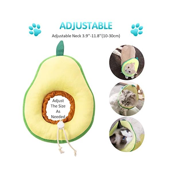 Frienda 2 pieces adjustable cat e-collar cat elizabeth collar cute toast neck cone collar adjustable cat cone collar with soft edge for kitten and cats - image 4
