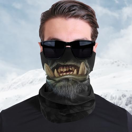 Summer UV Protection Cooling Neck Gaiter Face Neck Gaiter Mask Scarf Sunscreen Breathable Bandana(Skull Pattern)