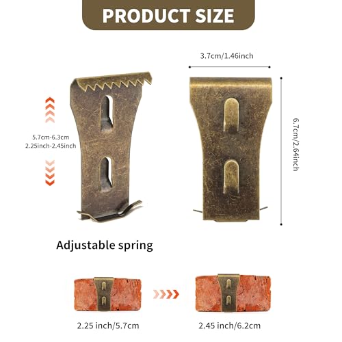 Image of 50 Pack Brick Hook Clips Heavy Duty Brick Hooks Brick Clips for Hanging Outdoors, Brick Hanger Wall Clips Fits 2-1 /4 to 2-3 /8, No Drill