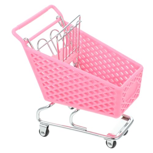 Milisten Mini Carrito de Compras Utilidad Mini Carrito de Almacenamiento cestas almacenaje Carrito Compra canastas de Compras de supermercados de Mano artesanías de Metal Color Aleatorio