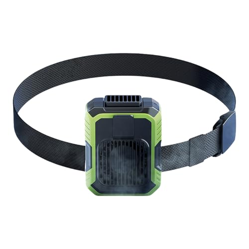 Outdoor fan– Wearable Waist Cooler, Hands-Free fan| USB Rechargeable Airflow Device, Multi-Speed fanwith Light for Cycling, Camping, Hiking Trails, Field Work, Warehouse Jobs, Kitchen Chores