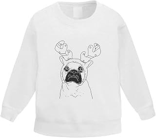 Azeeda 'Festive French Bulldog' Kid's Sweatshirt/Jumper (3-4 Years) (KW00082045)