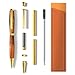 Pen Kits for Woodturning 10 Pack Premium Gold-Silver with Bonus 10 Pen Covers Pen Making Tools with Black Ink Pen Making Kit Slimline Pen Turning Supplies Twist Pen Kit Lathe Turning Supplies for DIY