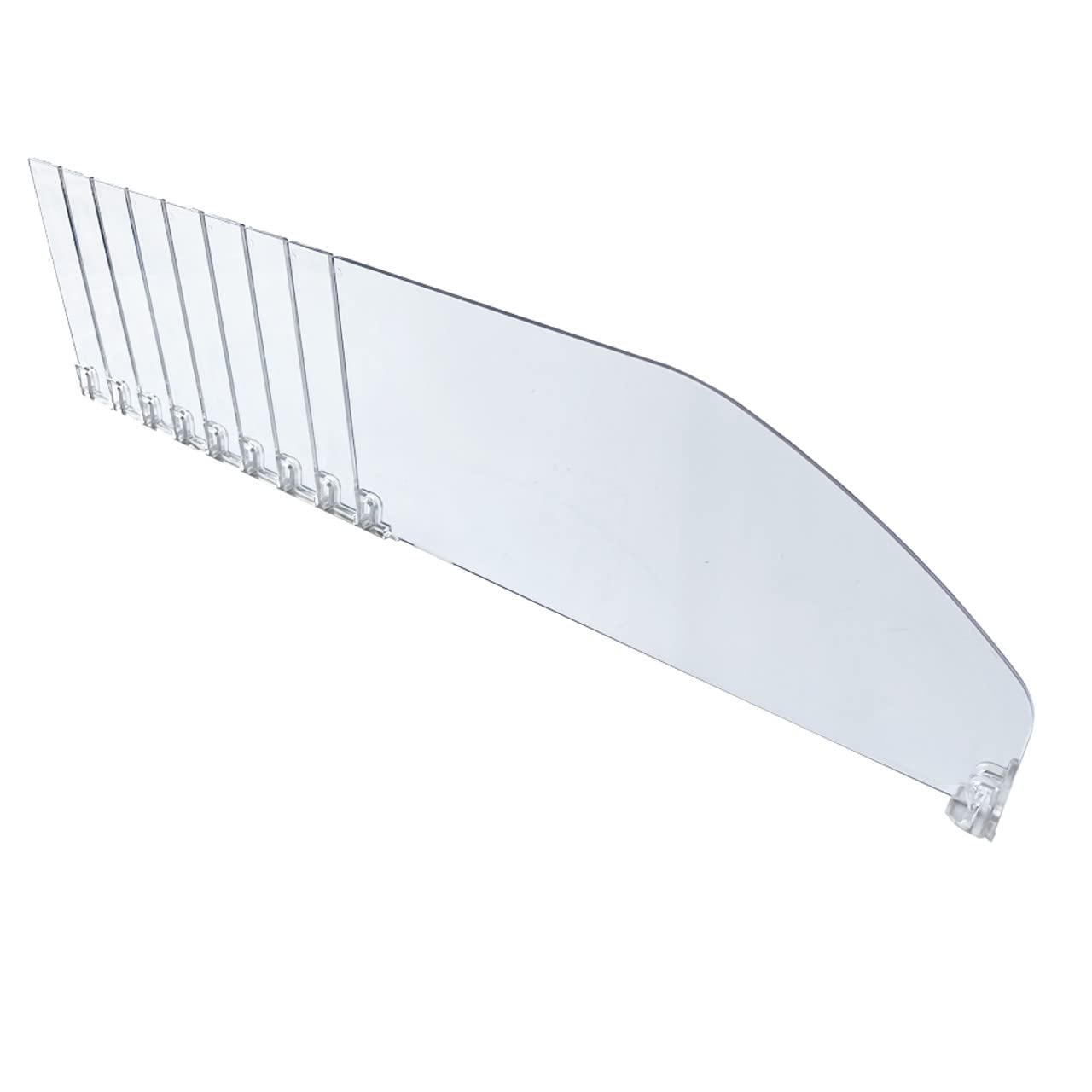 DGS Retail Gondola Shelf Management Clear Plastic Retail Shelf Divider Set with Front Fence 48