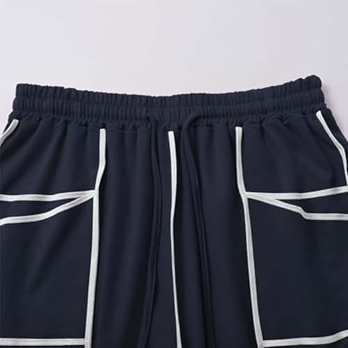 Commendize Womens Baggy Barrel Pants Wide Leg Lounge Drawstring Sweatpants with Pockets, Summer Wide Leg Casual Pants4