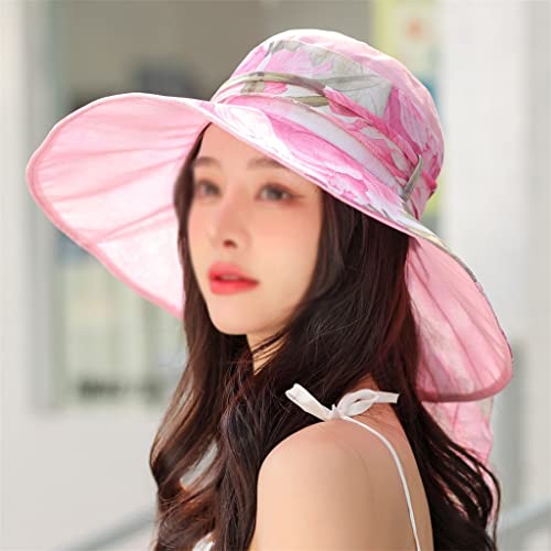Chapeau voyage femme chic grand bord souple et fleur outdoor pour vacances au soleil