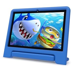 10″ Kids Tablet, Newest Android 13, 32GB (Expandable to 128GB), Quad-core, WiFi 6, Bth 5.0, Pre-Installed Parental Controls, Kids Space & Family Link (Blue)