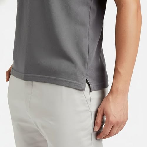 Image of Men's Premium Cotton Pique Polo T-Shirt, Classic Fit Short Sleeve Casual Summer Shirt, Soft & Breathable Fashion Polo
