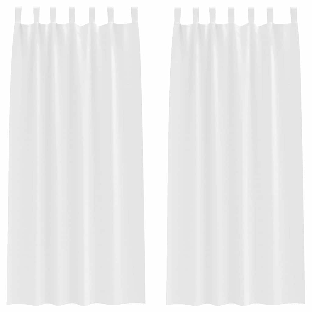 Générique Zasłony zaciemniające 2 panele czysta biel 225 x 140 cm