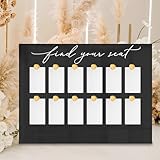 Find Your Seat Decal, Wedding Seating Chart Sticker, DIY Wedding Mirror Reception Sign, 18' W x 3' H' White Vinyl Script Lettering