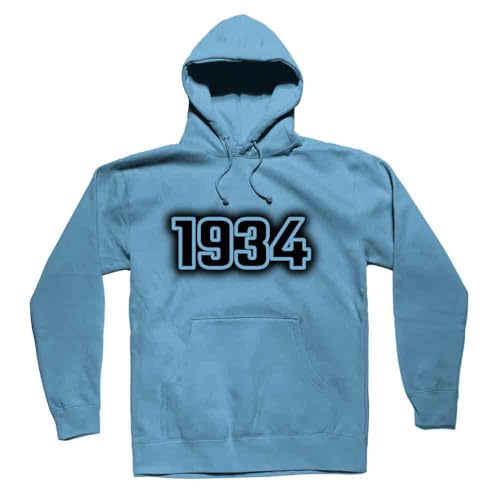 Hoodie 1934 unisexe bleu ciel en coton confortable