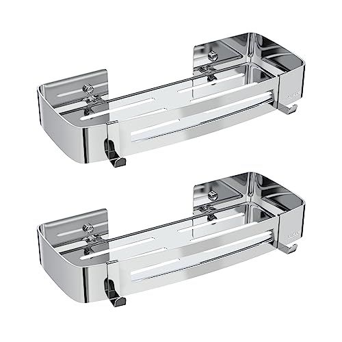 Strength Enemy Shower Corner Shelf, Shower Caddy Wall Mounted No Drilling, 304 Stainless steel Bathroom Shelves