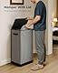 SOLEDI 100L Wäschekorb mit Deckel Grau und Wäschesack - Wäschesammler schmal Für Badezimmer, Schlafzimmer, Wäschekammer, Kinderzimmer, Eigentumswohnungen, laundry baskets, Faltbar Wäschebox