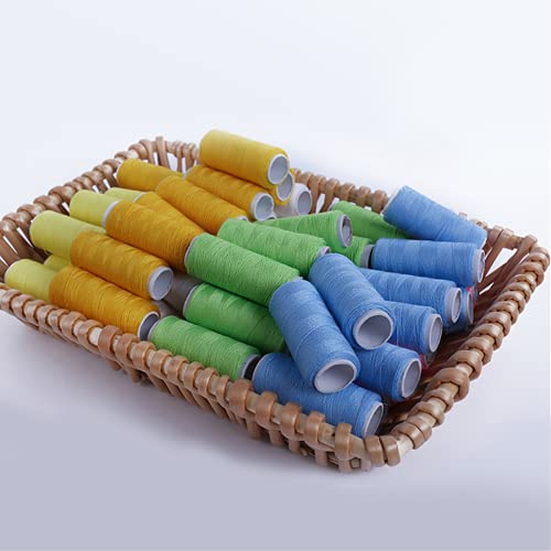 Hilo de Costura Multicolor para Hogar 200 Yardas (183m) Set de Manualidades con 10 Rollos de Hilo y 16 Agujas Color Verde Neón miniatura 5