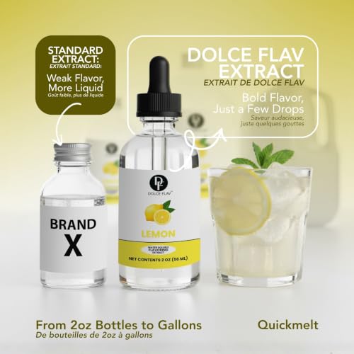 Image of Dolce Flav Lemon Extract, Natural Flavors, for Drinks, 2oz