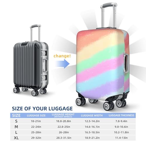 Cute Rainbow Background Luggage Cover, Suitcase Cover Suitable for 18-32 inch luggage2