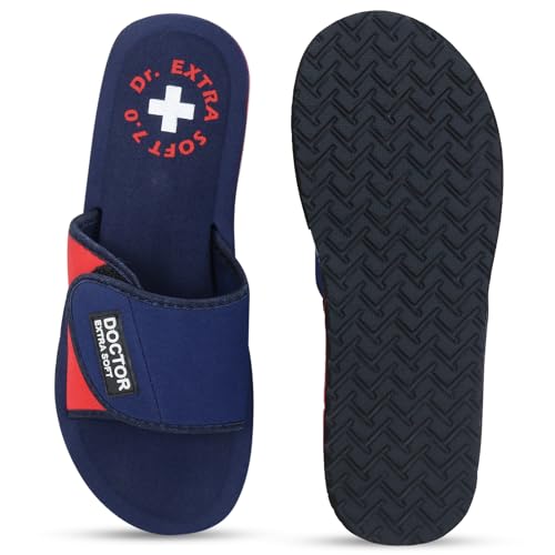 Image of DOCTOR EXTRA SOFT Women's Care Orthopaedic and Diabetic Adjustable Strape Super Comfort Dr Sliders Flipflops and House Slippers for Women's & Girl's Slides D-52