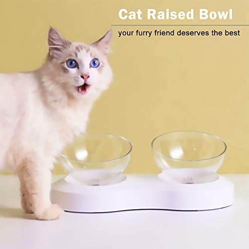 Laifug Elevated Double Cat Dog Food Water Bowls,Tilted Pet Raised Bowls with Stand for Cats and Small Dogs,Food Grade… - Image 7
