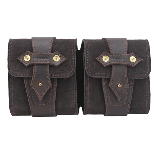 Support de cartouche en cuir pliable marron foncé : protégez vos munitions contre l'humidité