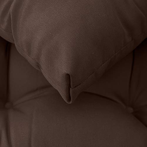 Image of QILLOWAY Indoor /Outdoor Square Seat Patio Cushion -Set of 2,19-Inches(Coffee)