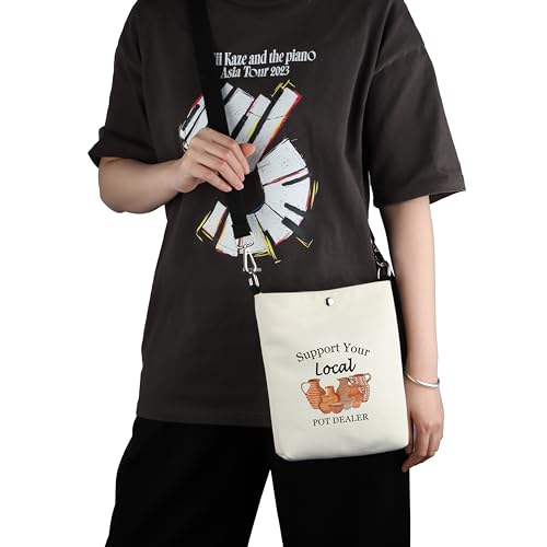 G2TUP Pottery Artist Gift Support Your Local Pot Dealer Crossbody Bag Ceramics Artist Travel Bag Pottery People Gift4