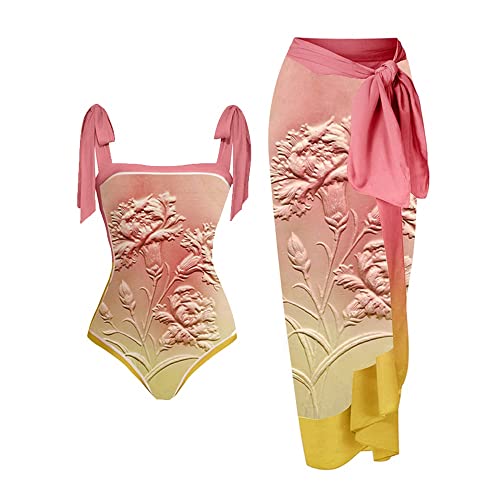 Maillot de bain surf fleuri rose pour femme style vintage CLSDRZC