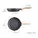 JEETEE 8 Inch Nonstick Frying Pan, Stone Coating Cookware, Nonstick Omelette Pan with Heat-Resistant Handle, Compatible with All Stoves (Grey)