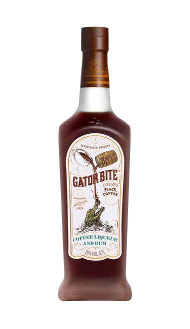 Gator Bite Coffee Rum Liqueur 70cl, 26% ABV, Handcrafted, Pot-distilled Rum Based Coffee Flavoured Liqueur, Made in Louisiana, USA