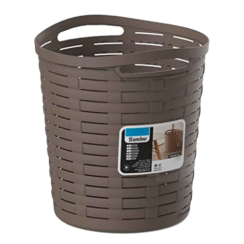 Tradineur - Papelera con Asas - Fabricado en plástico -Especial para baños de hogar o Trabajo - 20 litros - Ø 35 cm - Color Surtido