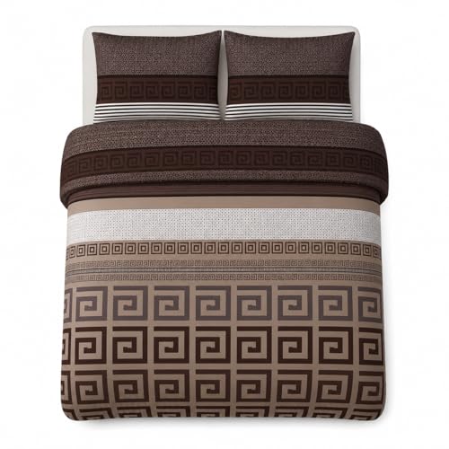 Image of StylemyBedroom Marble Floral Duvet Cover Set - 4pc Bedding Set (Carla Brown, Double)