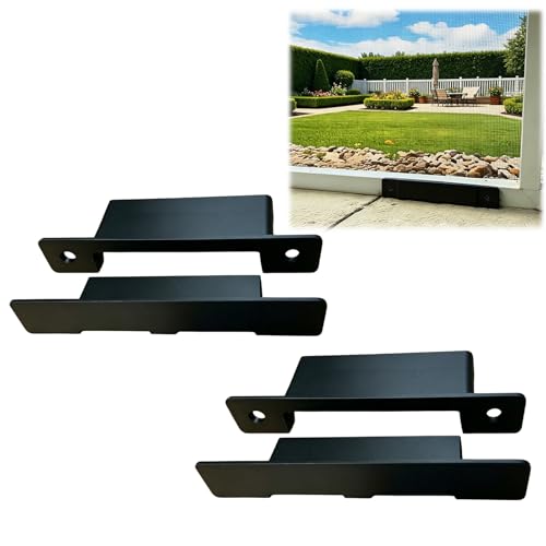 Under Deck Drainage System， Screen Room Drain Kit for Aluminum Enclosures, Storm Drain Grates, Efficient Water Channeling to Prevent Puddling, Protect Screen Porch & Patio Floors（2-Pack） (Black)