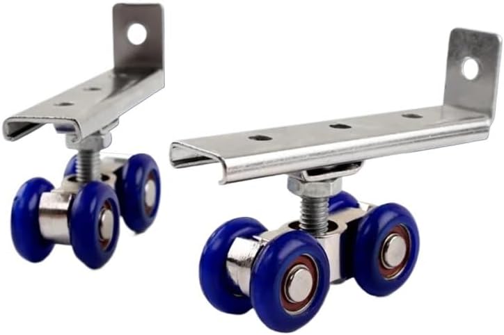 Shower Door Rollers ， 2pcs/Set Sliding Door Roller Hardware Slide Doors Pulley 4/8 Wheels Home Room Wood Hanging Rail Track