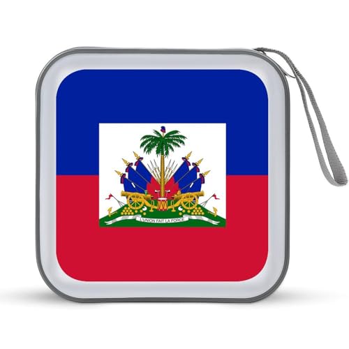 Haiti Flag CD Case DVD Storage Case Portable