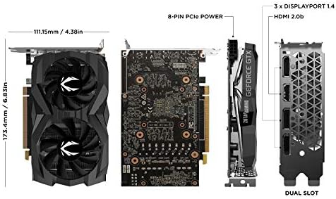 Zotac Gaming GeForce GTX 1660 Super 6GB GDDR6 192-bit Gaming Graphics Card, Super Compact, Zt-T16620F-10L