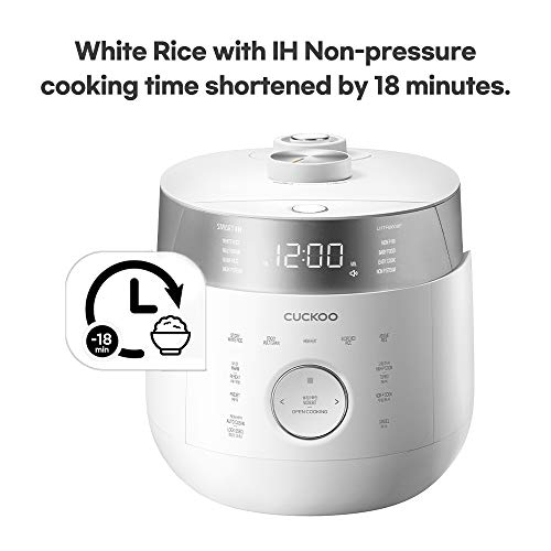 CUCKOO-CRP-LHTR0609F-rice-cooker-6-Cup-Uncooked-Twin-Pressure-Induction-Heating-Cooker-16-Menu-Options-HighNon-Pressure-Steam-More-Stainless-Steel-Inner-Pot-Made-in-Korea-White-Renewed