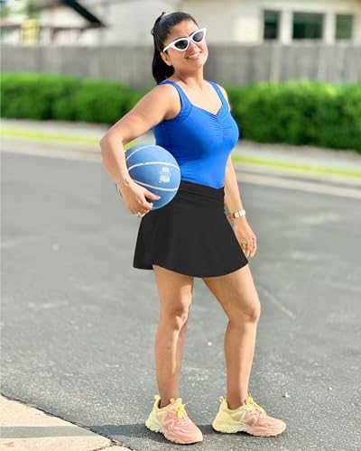 Pleated Tennis Skirt with Pockets Golf Skorts for Woman Athletic Summer Skirts with Shorts Cross Waist4