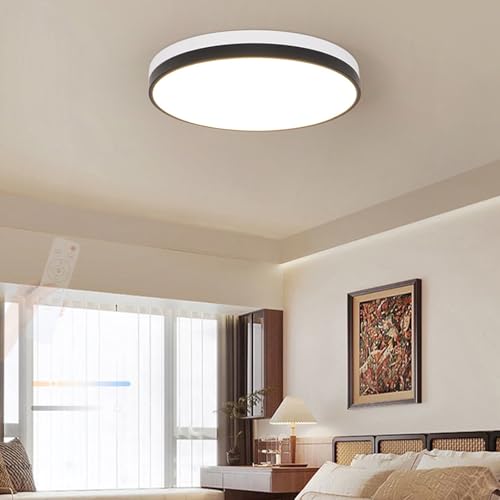 Lampe de plafond dimmable avec télécommande et température réglable