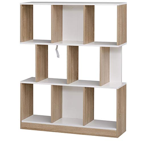 8 SCOMPARTI: Ogni ripiano dello scaffale può sostenere fino a 10kg di peso. Usali per esporre libri, vasi di fiori, riviste e soprammobili.